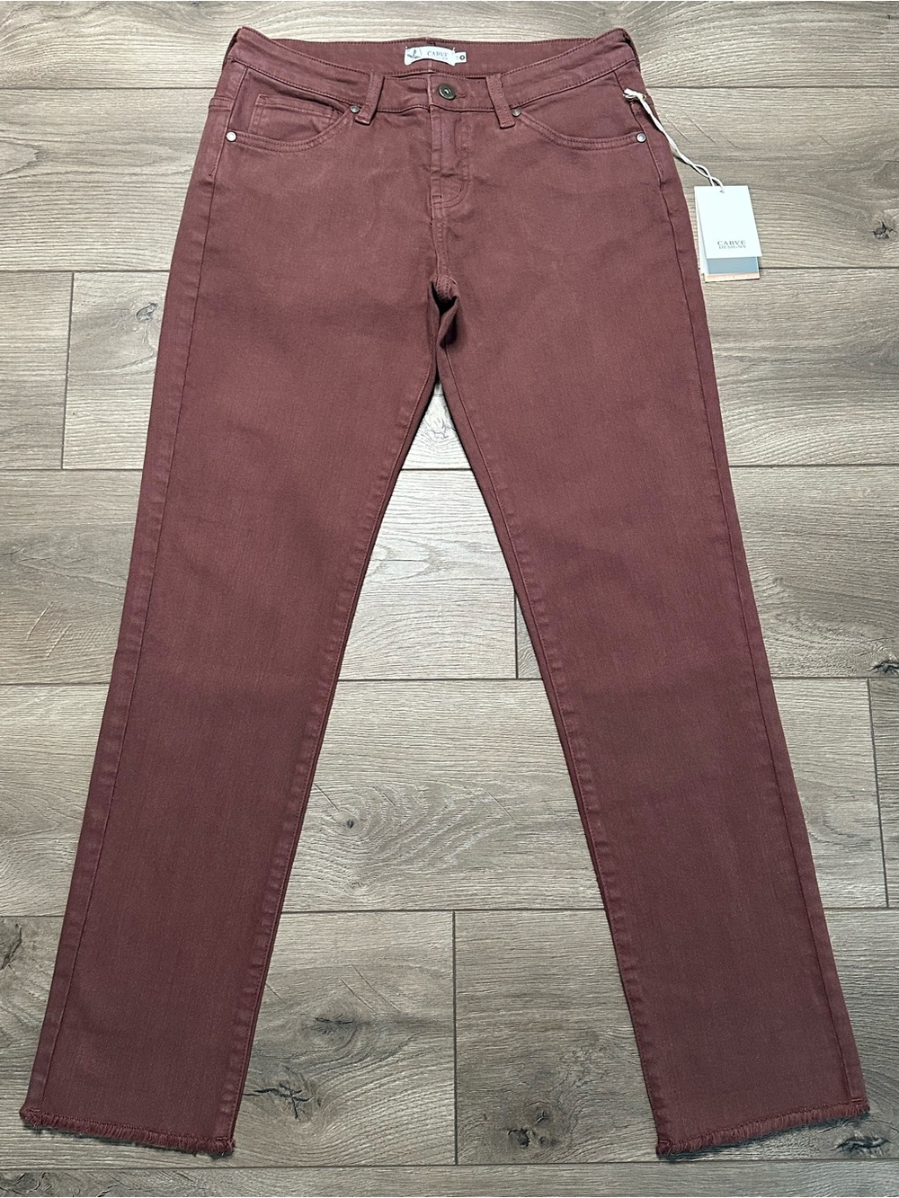 Carve Designs Carson Mid Rise Relaxed Slim Boyfriend Jeans Coco Brown Size 4